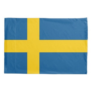 Patriotische Single-Pillowcase-Flagge Schwedens Kissenbezug