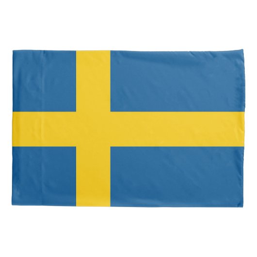 Patriotische Single-Pillowcase-Flagge Schwedens Kissenbezug (Rückseite)
