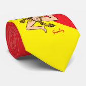 Patriotische Sizilianische Krawatte, Triskelion, s Krawatte (Gerollt)