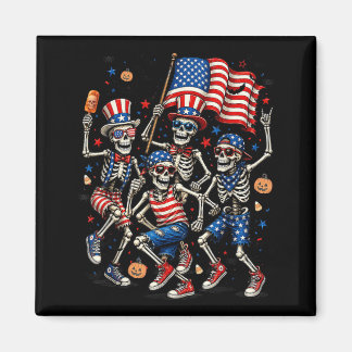 Patriotische Skelette Halloween Gruselig Lustiges Magnet
