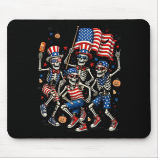 Patriotische Skelette Halloween Gruselig Lustiges Mousepad