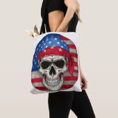 Patriotische Skull-Tasche Tasche (Von Nahem)