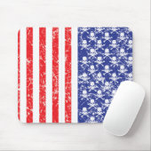 Patriotische Skulls Mousepad (Mit Mouse)