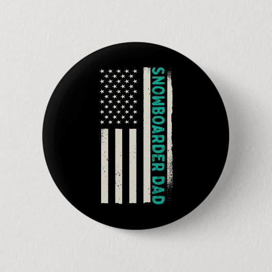 Patriotische Snowboarde Winter Snowboard Snowboard Button (Vorderseite)