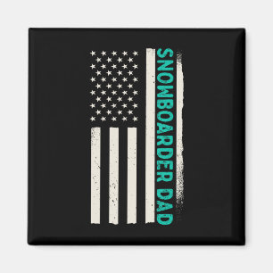 Patriotische Snowboarde Winter Snowboard Snowboard Magnet