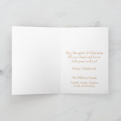 Patriotische Snowman & Flag Weihnachtskarte Feiertagskarte (Innenseite)