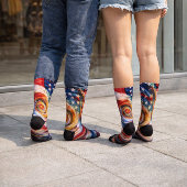 Patriotische Socken mit Pinselfusion