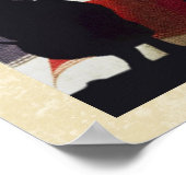 Patriotische Soldatin-Silhouette Poster (Ecke)