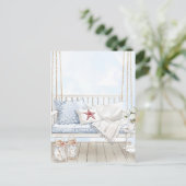 Patriotische Sommerpora Watercolor Americana Postkarte (Stehend Vorderseite)