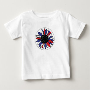 Patriotische Sonnenblume Freiheit Freiheit Fairnes Baby T-shirt