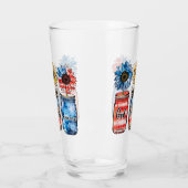 Patriotische Sonnenblumen in Jars | Gott segne Ame Glas (Links)