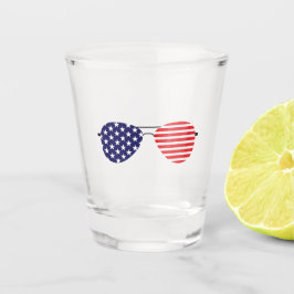 Patriotische Sonnenbrille USA Stars Stripes Americ Schnapsglas