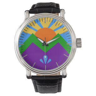 Patriotische, Spezialuhr, Fahne von Manitou Spring Armbanduhr