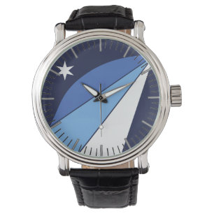 Patriotische, Spezialuhr mit Flagge von Kolumbien, Armbanduhr