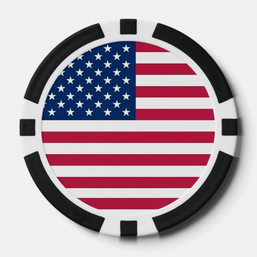 Patriotische, spezielle Poker Chips mit Flag USA (Vorderseite)