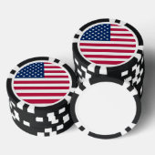 Patriotische, spezielle Poker Chips mit Flag USA (Stapel)
