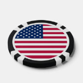 Patriotische, spezielle Poker Chips mit Flag USA (Einzeln)