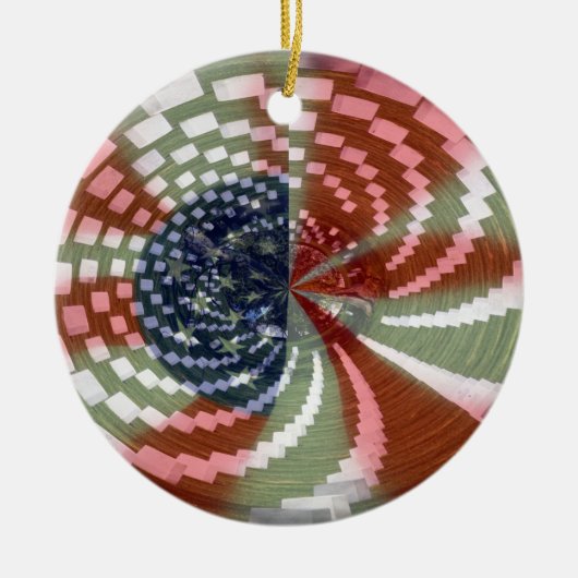 Patriotische Spin Round Ornament (Vorne)