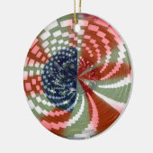 Patriotische Spin Round Ornament (Links)