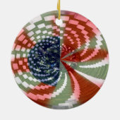 Patriotische Spin Round Ornament (Hinten)