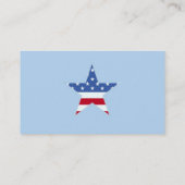 Patriotische Star-Visitenkarte Visitenkarte (Rückseite)