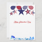Patriotische Stars 4. Juli Sonnenbrille Pool Party Einladung (Rückseite)