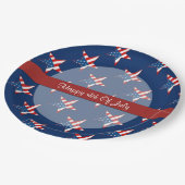 Patriotische Stars Amerikanische Unabhängigkeitsta Pappteller (Schrägansicht)