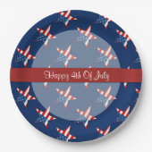 Patriotische Stars Amerikanische Unabhängigkeitsta Pappteller (Vorderseite)