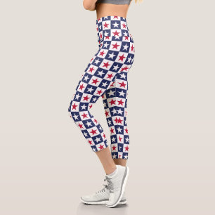 Patriotische Stars Capri Leggings