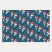 Patriotische Stars Eiscreme Muster Geschenkpapier Set (Vorderseite 2)