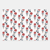 Patriotische Stars Eiscreme Muster Geschenkpapier Set (Vorderseite)