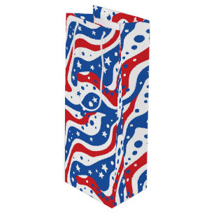 Patriotische Stars Geschenktasche Geschenktüte Für Weinflaschen