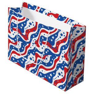 Patriotische Stars Geschenktasche Große Geschenktüte