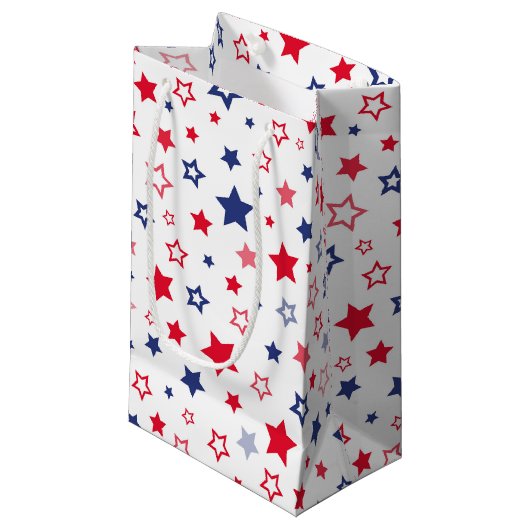 Patriotische Stars Geschenktasche Kleine Geschenktüte (Vorderseite Schrägansicht)