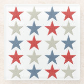 Patriotische Stars Glasuntersetzer (Vorderseite)