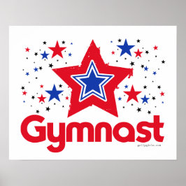 Patriotische Stars Gymnastik von Golly Girls Poster
