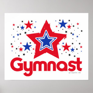 Patriotische Stars Gymnastik von Golly Girls Poster