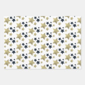 Patriotische Stars Imitate Foil Pattern Geschenkpapier Set (Vorderseite 3)