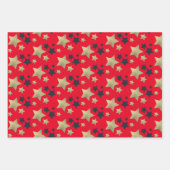 Patriotische Stars Imitate Foil Pattern Geschenkpapier Set (Vorderseite 2)