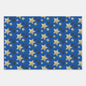 Patriotische Stars Imitate Foil Pattern Geschenkpapier Set (Vorderseite)