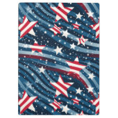 Patriotische Stars Klemmbrett (Rückseite)