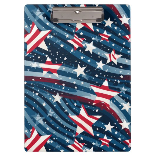 Patriotische Stars Klemmbrett (Vorderseite)