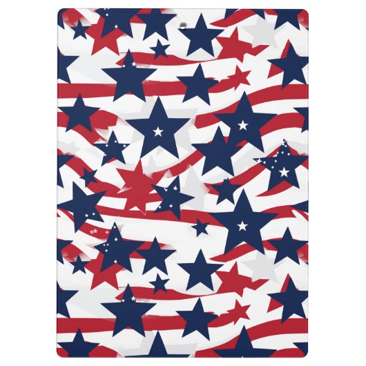 Patriotische Stars Klemmbrett (Rückseite)