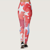 Patriotische Stars Leggings für den 4. Juli (Rückseite)
