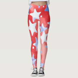 Patriotische Stars Leggings für den 4. Juli