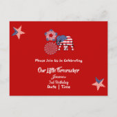 Patriotische Stars Little Firecracker zum Geburtst Postkarte (Vorderseite)