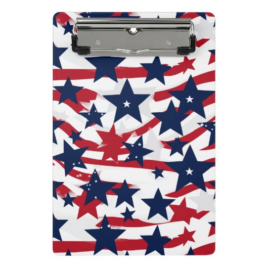 Patriotische Stars Mini Klemmbrett (Vorderseite)