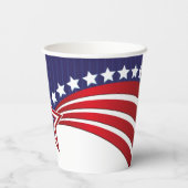 Patriotische Stars Pappbecher (Rückseite)