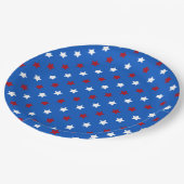 Patriotische Stars Pappteller (Schrägansicht)