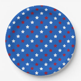 Patriotische Stars Pappteller